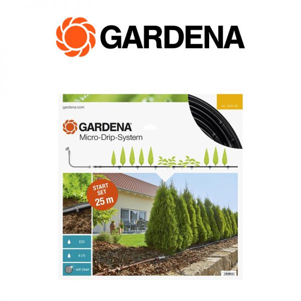 Kit inicial para filas de plantas M p/Rega de Superfície 25m Gardena