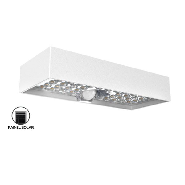 Aplique Solar de parede BIRK 6W 4000K IP65 C/detector movimento Aron