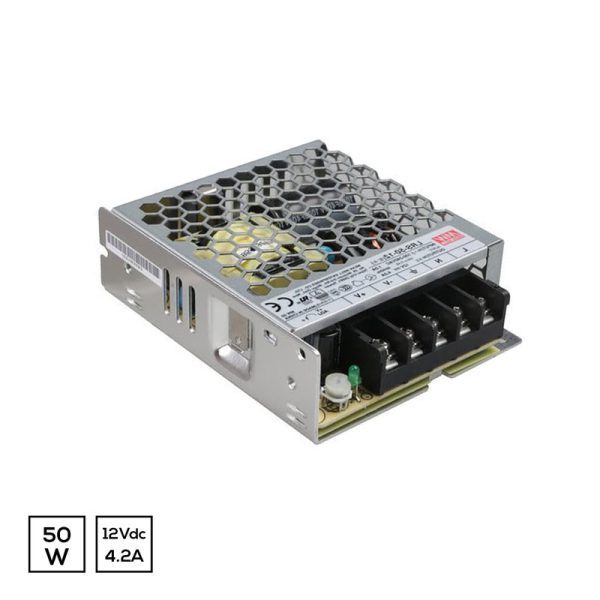 Fonte de Alimentação 50W 12V IP20 Mean Well
