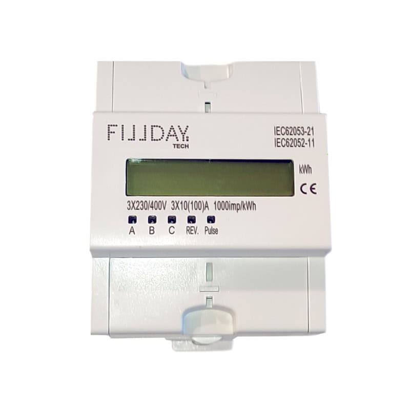 Contador Digital Trifásico 4P DIN Fillday