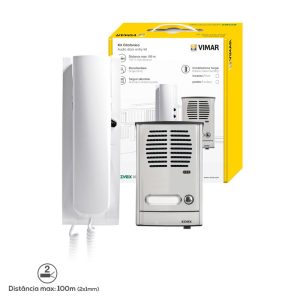 Kit Intercomunicador Unifamiliar 2 Fios Saliente ELVOX