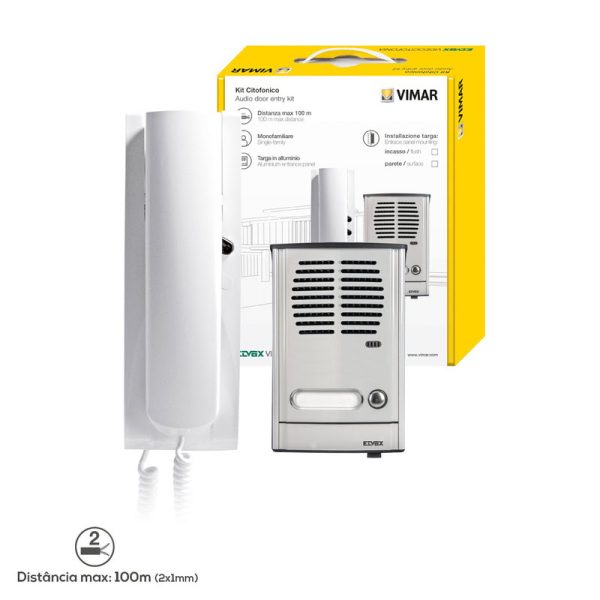 Kit Intercomunicador Unifamiliar 2 Fios Saliente ELVOX