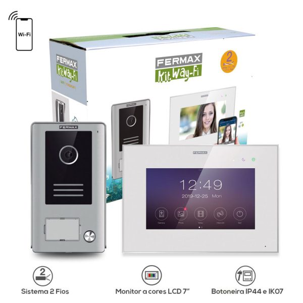 Kit Vídeo Porteiro Way-Fi Sistema 2 Fios Fermax