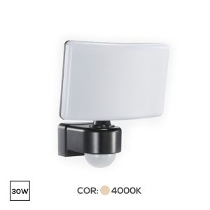 Aplique ST61 30W IP65 4000K c/Detetor de movimento 240º Aron