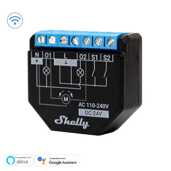 Shelly 2PM PLUS WiFi c/ Medidor de Consumo