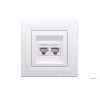 Tomada RJ45 dupla - Asfora - categoria 6 UTP - Branco Schneider - Image 6