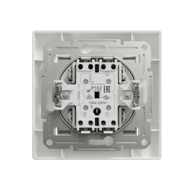 Comutador de lustre, Asfora, 10A, ligadores automáticos, Branco Schneider - EPH0300121 - Image 2