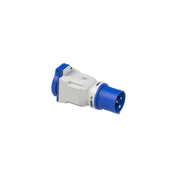 Adaptador macho CEE 3P 16A 1x SCHUKO IP44