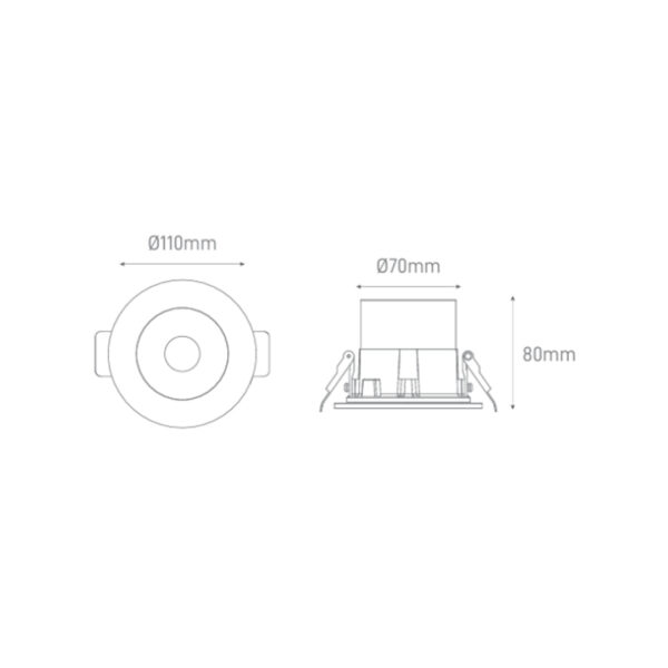 Downlight Encastrar Circular 4.6W Glaz Aron - Image 4