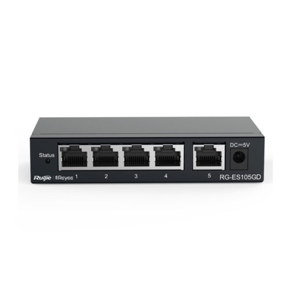 Reyee Switch Desktop com 5 RJ45 Caixa metálica - RG-ES105GD