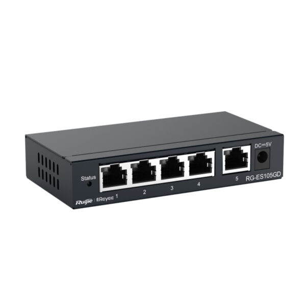 Reyee Switch Desktop com 5 RJ45 Caixa metálica - RG-ES105GD - Image 2