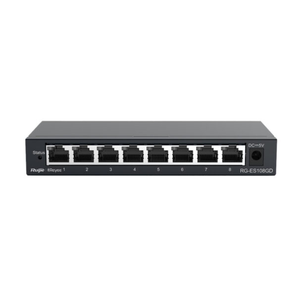 Reyee Switch Desktop com 8 RJ45 Caixa metálica - RG-ES108GD