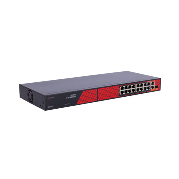 Safire Switch Hi-PoE com 16 PoE+2 Uplink RJ45+1 Uplink SFP - SF-SW1916HIPOE-HF-300 - Image 3