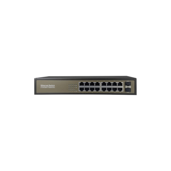 Switch de mesa com 16 Gigabit RJ45+2 SFP Uplink