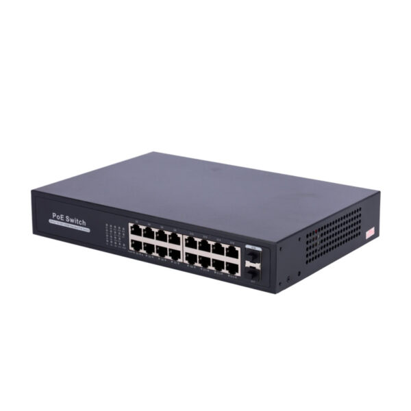 Switch PoE com 16 RJ45 10/100/1000Mbps+2 SFP Uplink 10/100/1000Mbps - Image 2