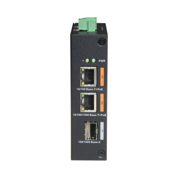 Switch HiPoE X-Security com 2 PoE RJ45 (HiPoE)+1 Uplink (SFP) - XS-SW0302HIPOE-G60DIN - Image 2