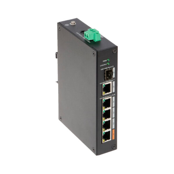 Switch PoE X-Security com 4 PoE RJ45+1 SFP de fibra+1 Uplink Gigabit - XS-SW0604HIPOE-F-60-DIN - Image 3