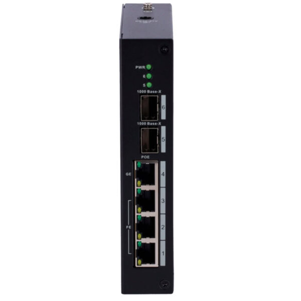 Switch PoE X-Security com 3 RJ45+1 Gigabit Hi-PoE+2 Fibra SFP - XS-SW0604HIPOE-MF-120-DIN - Image 2