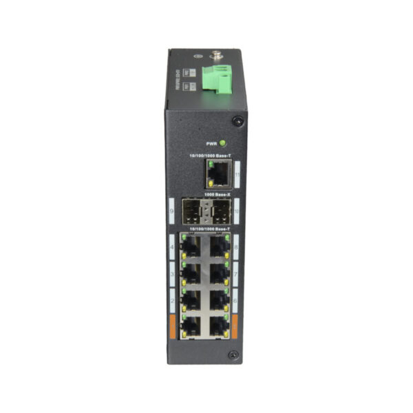 Switch Industrial X-Security com 8 PoE RJ45+2 SFP Gigabit+1 Gigabit RJ45 - XS-SWI1108HIPOE-G120DIN - Image 2
