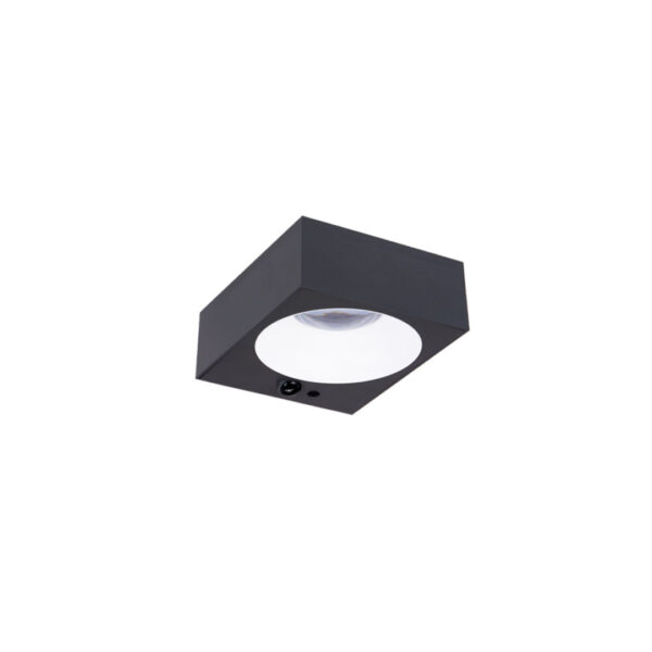 Luzia Aplique Parede Quad. Solar LED 6W 3000K IP65 Antracite