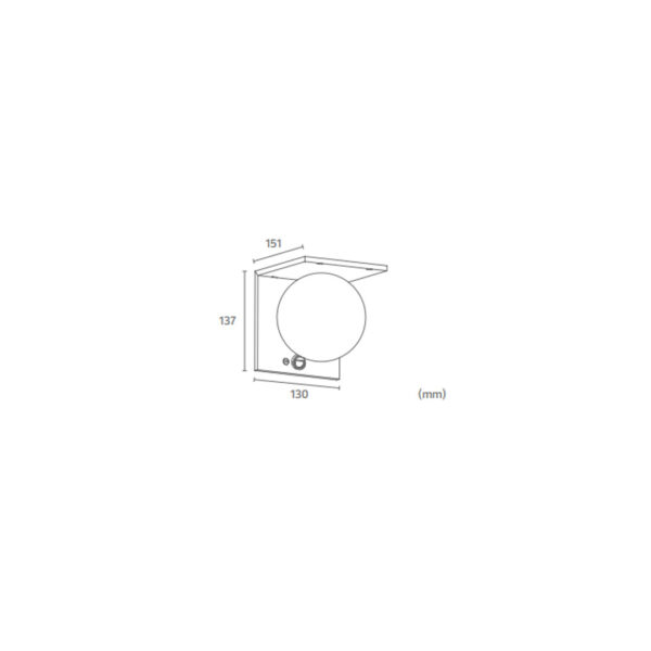 Moon Aplique Parede Deco Solar LED 6W 3000K IP65 c/ Sensor PIR - Image 3