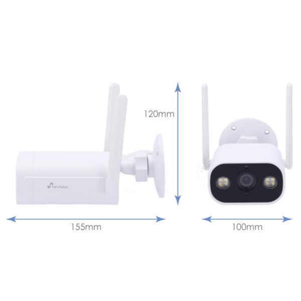Nivian Smart Câmara Bullet 2K Wifi 2.4 GHz - Image 4