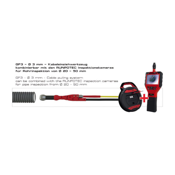 GF3 Ferramenta de Extração de Cabos incl. Contador Digital, Haste de Fibra de Vidro Ø 3 mm Runpotec - Image 5