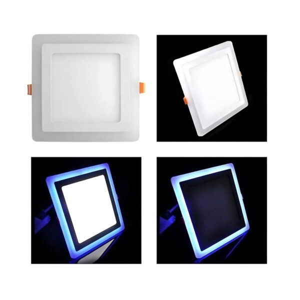 Painel LED Quadrado Encastrar CRI>80 6500K+AZUL