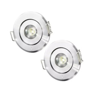 Foco LED Direcionável 1W 3000K/6500K Encastrar para Móvel CRI>80 - Aro Alumínio