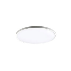Painel LED Slim Redondo 50W 3CCT Aro Branco 60x60CM Saliente