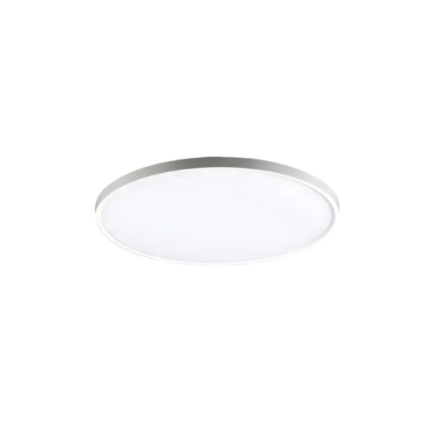 Painel LED Slim Redondo 50W 3CCT Aro Branco 60x60CM Saliente