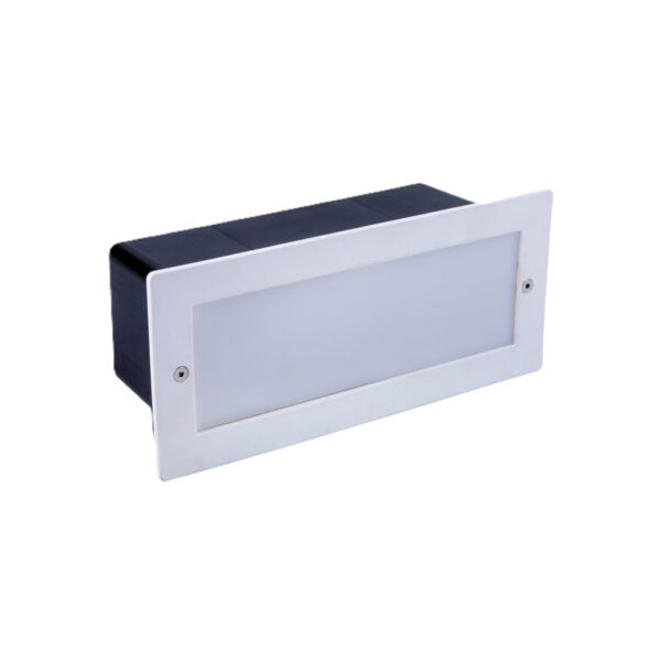 Aplique SKILL 6W Branco/Preto/Aço .inox/"Brick" 3CCT Caixa Revestida Aron