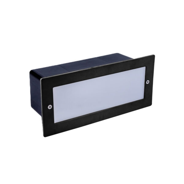 Aplique SKILL 6W Branco/Preto/Aço .inox/"Brick" 3CCT Caixa Revestida Aron - Image 2