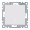 Lumina - Comutador de Escada Duplo - Branco/Prata Hager