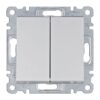 Lumina - Comutador de Escada Duplo - Branco/Prata Hager - Image 2
