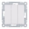 Lumina - Interruptor Triplo - Branco/Prata Hager