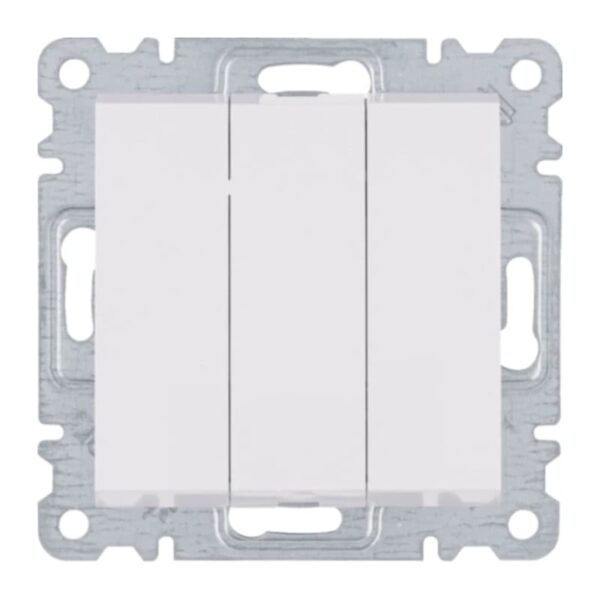 Lumina - Interruptor Triplo - Branco Hager