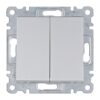 Lumina - Botão duplo - Branco/Prata Hager - Image 2