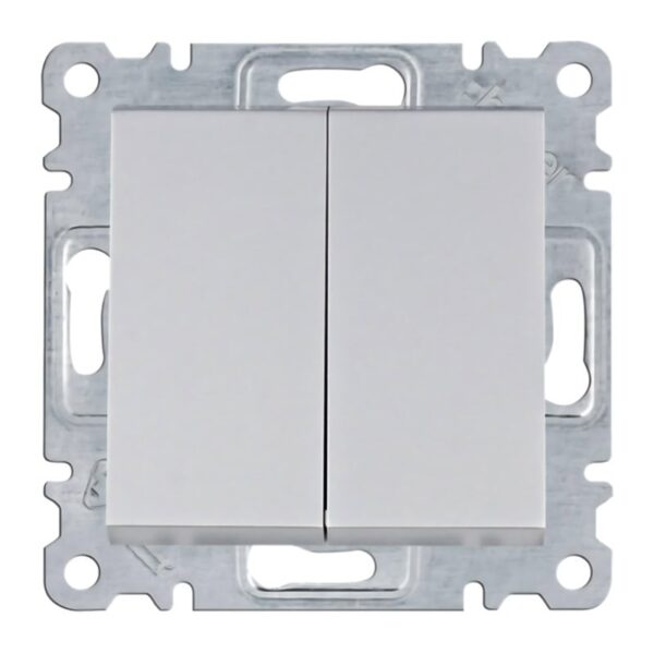 Lumina - Botão duplo - Branco/Prata Hager - Image 2