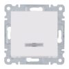 Lumina - Interruptor Simples C/Sinaliz - Branco/Prata Hager