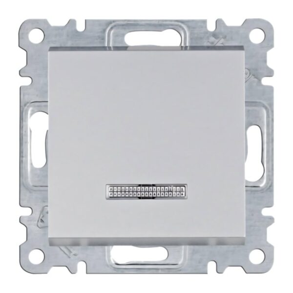 Lumina - Comutador Escada C/Sinaliz - Branco/Prata Hager - Image 2
