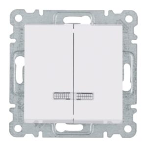 Lumina - Comutador Lustre C/Sinaliz - Branco Hager