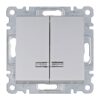 Lumina - Comutador Lustre C/Sinaliz - Branco/Prata Hager - Image 2