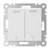 Lumina - Comutador Duplo p/ Estores - Branco/Prata Hager