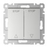 Lumina - Comutador Duplo p/ Estores - Branco/Prata Hager - Image 2