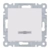 Lumina - Interrup. Simples 16A C/Sinaliz - Branco/Prata Hager