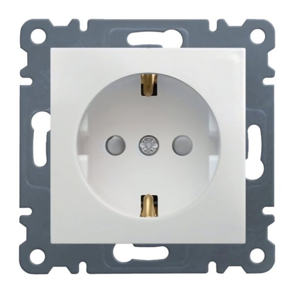 Lumina - Tomada Schuko C/Obtur. - Branco Hager