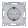 Lumina - Tomada Schuko C/Obtur. - Branco/Prata Hager - Image 2