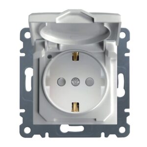 Lumina - Tomada Schuko C/Tampa e Obtur. - Branco Hager