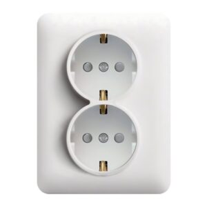 Lumina - Tomada 2x Schuko C/Obtur. - Branco Hager